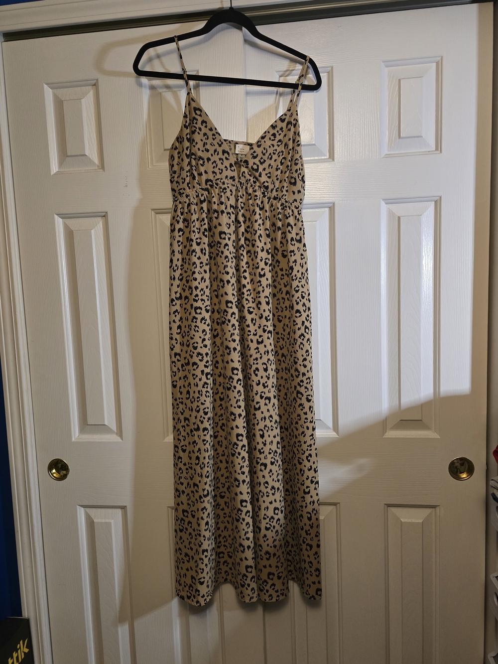 a new day Tan Leopard Print Spaghetti Strap Maxi Dress